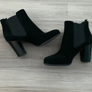Michael Kors black suede booties size 8.